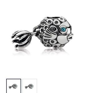 Authentic Pandora Blue Topaz Fish
